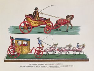 Mechanical Carriage, Figures and Horses from Histoire des Jouets by Henri d